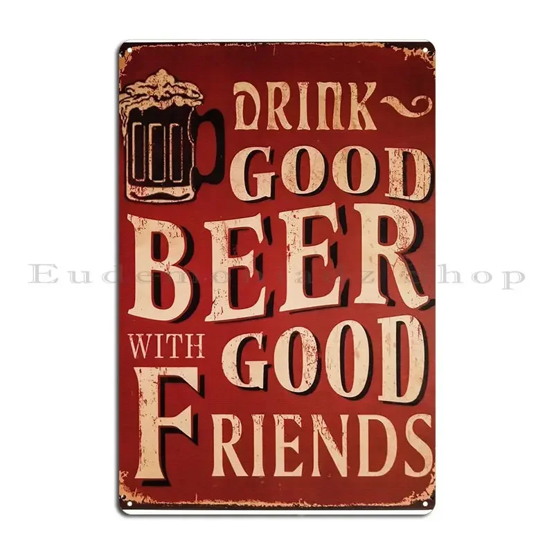 

Пиво Ретро Друг Металлические Вывески Печать Стены Пещера Пещера Настенная Таблички Оловянная Вывеска Плакат