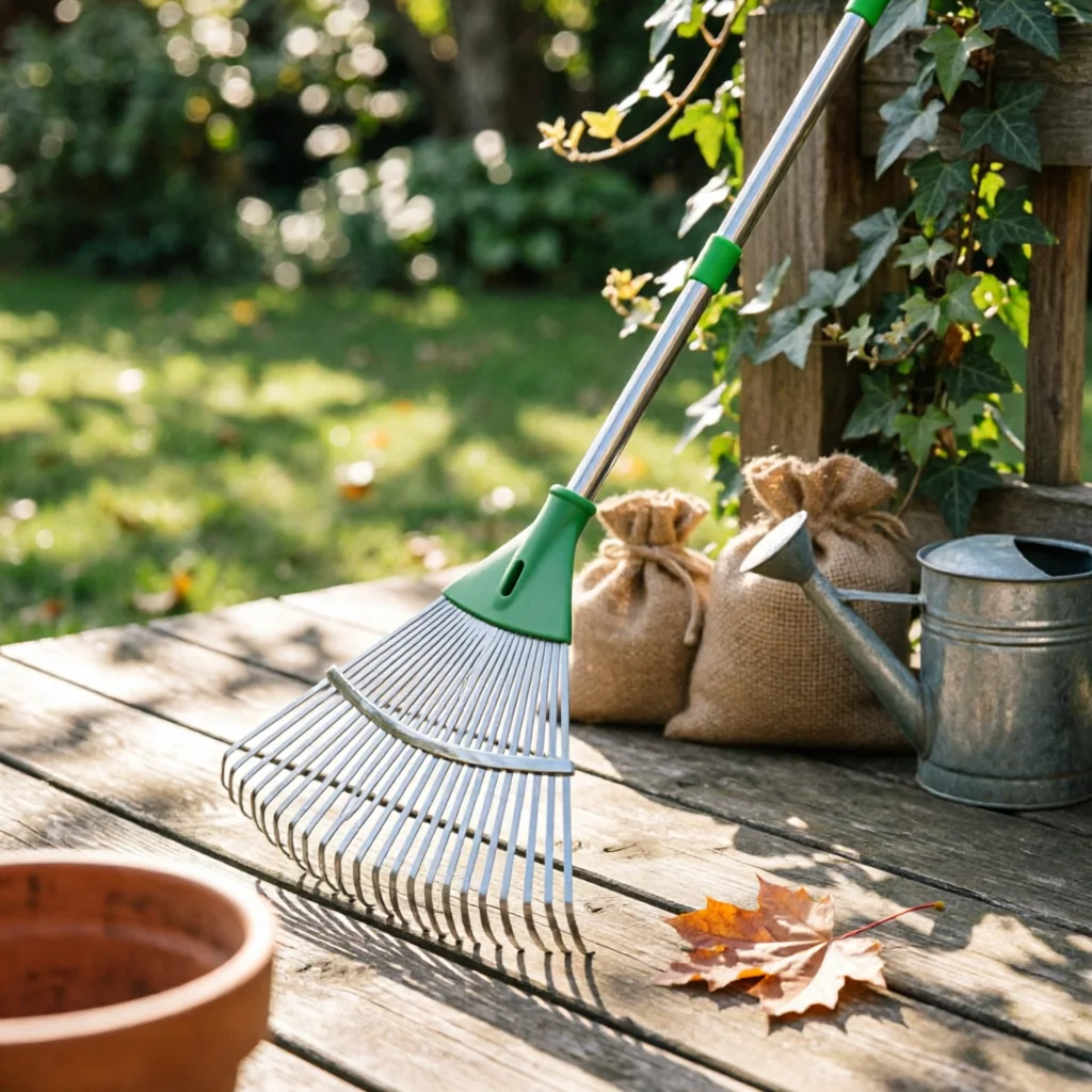 Garden Unwanted Plants Rake Curved Frame Lawn Dethatcher Soil Loosening Rake Long Handle Outdoor Hand Tool Sectional Pole