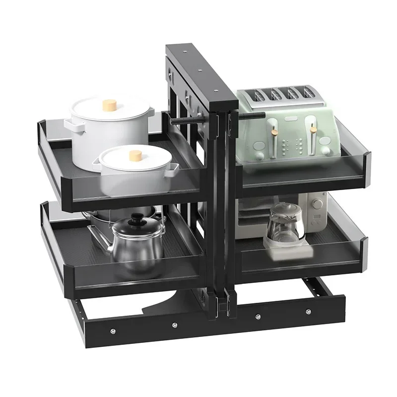 Magic Corner Unit Stainless Steel Universal Storage Pull Out Basket