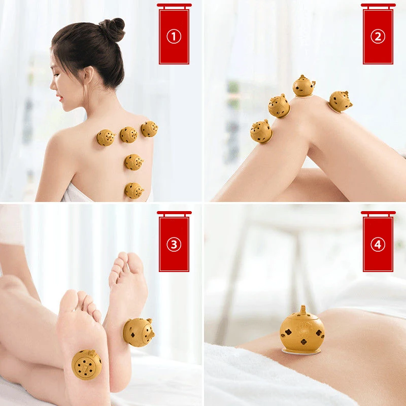 Draagbare Thermische Massager Mini Moxibustion Pot Moxa Stick Brander Cupping Therapie Warm Accupoint Massage Gezondheidszorg Verlichting Pijn