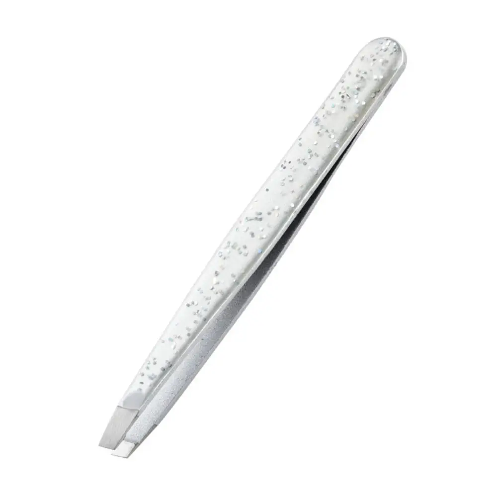 EyebloggTweezer-Pince à épiler à paillettes, Portable, pio, Biseau, Rose, Bleu, Retrait des sourcils, Dégradé, Outils de maquillage, Nettoyer les cheveux Jules