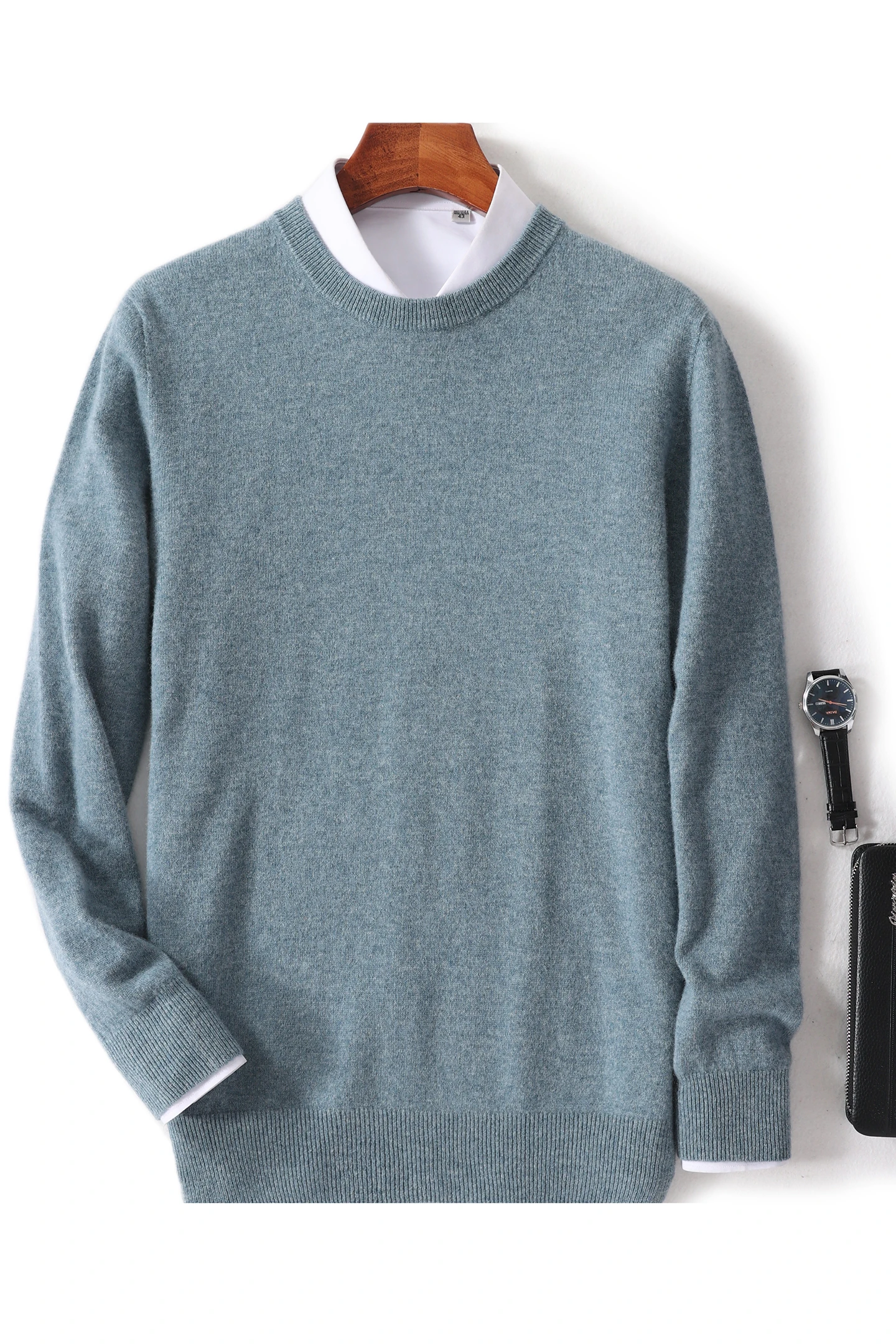 Smart Casual Autumn Winter Man Sweater Basic 100% Merino Wool Men Knitwear O-Neck Pullover Cashmere Long Sleeve Clothing Tops