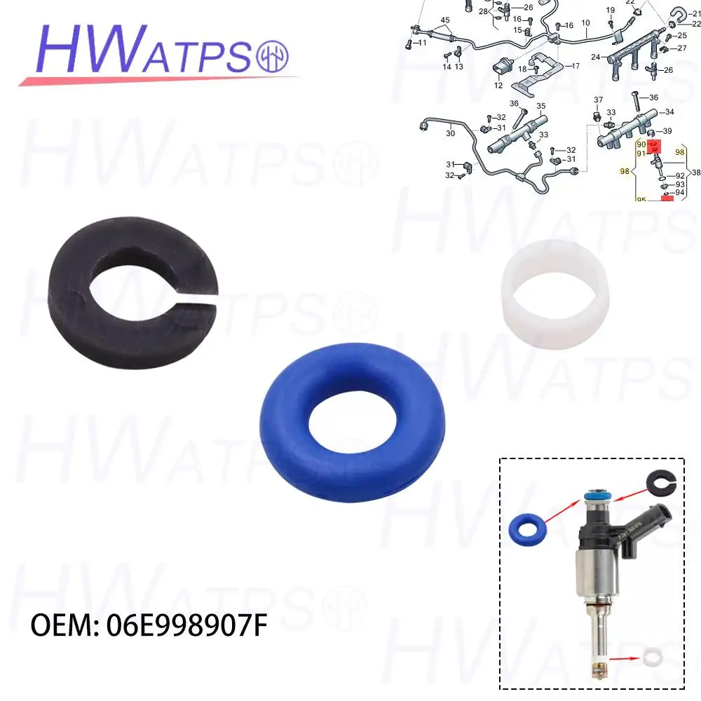 2/4/6/8/12 SET 06E998907F Brandstofinjector Afdichting 06E998907 Voor Audi A4 Avant A5/S5 Coupe Cabriolet A6 C7 A7 Sportback A8 D4 Q7