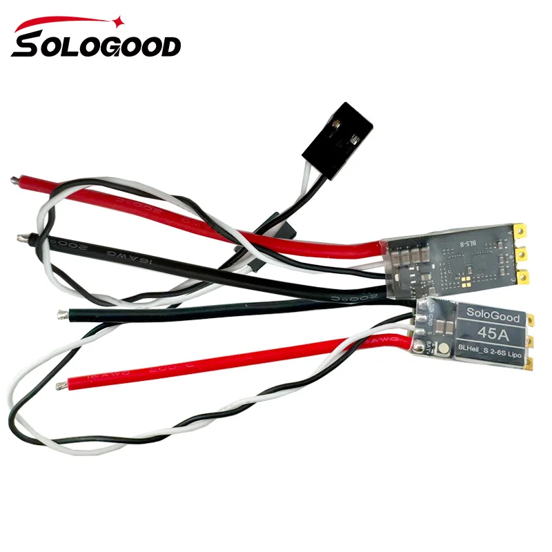 4 قطعة SoloGood 35A/45A BLHeli_S ESC يدعم 2-6S مصدر الطاقة لطائرات RC FPV كوادكوبتر بدون طيار