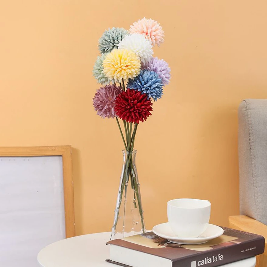 Artificial Flower Silks dandelion Hydrangea Home vase table Garland Wedding Bouquet Bridal Festival Party Courtyard Accessories