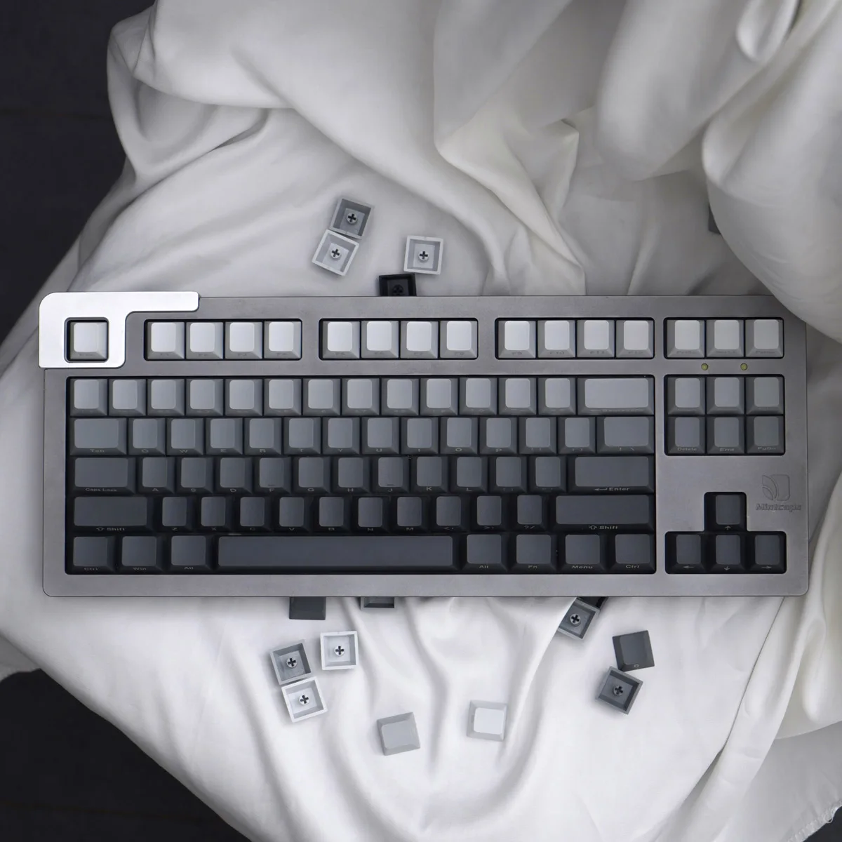 125 Keys Cherry Profile Gray Gradient PBT Keycaps Top/Side Engraved Dye Sub Key Caps For Cherry Mx Mechanical Keyboard Keycaps