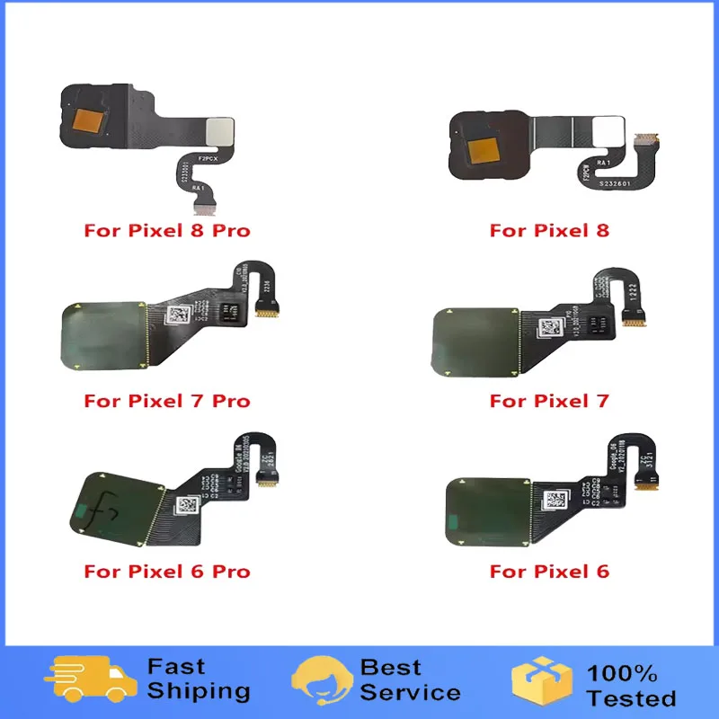 Touch ID Fingerprint Connector Sensor Button Flex Cable Ribbon For Google Pixel 6a 8a 6 7 8 Pro Without Fingerprint Funtion