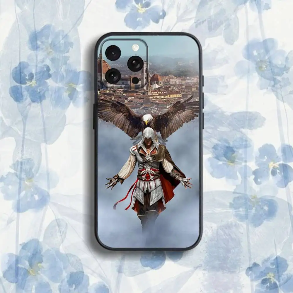 حافظة هاتف A-Assassins-s Game C-Creed لهاتف iPhone 17,16,15,14,13,12,Pro,Max,Plus,E,SE4,Air,Mini Black Soft Box #4