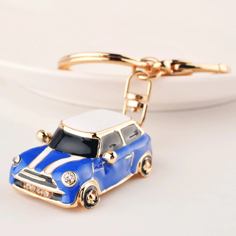 Mini Metal Car Alloy Keychain Keyring Pendant Car Model Key Chain Ring Holder For Mini Cooper S JCW One Countryman Accessories