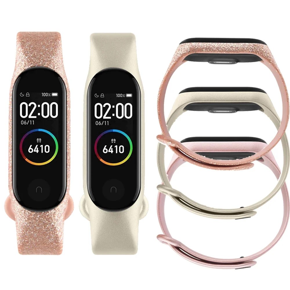 Strap for Mi Band 4 Silicone Watch Band Mi 6 Xiaomi 5 Rose-gold TPU Bracelet on Mi Band 3 Sport Wristband Smartwatch Accessories