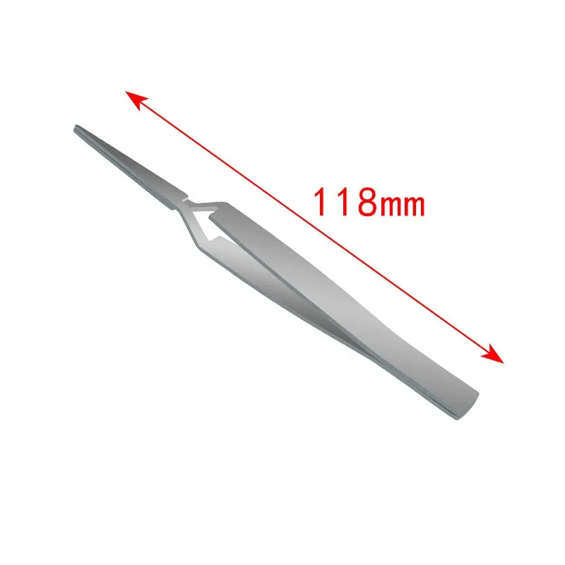 Non-slip Tweezers Stainless Steel Cross Lock Reverse Action Tweezer Save Effort Maintenance Tools