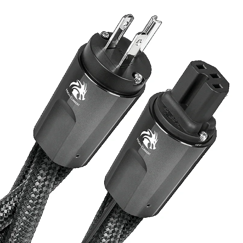 HiFi Audio Power Cable Dragon High Current US & EU Plug C13 C19 AC Power Cord Surround Version