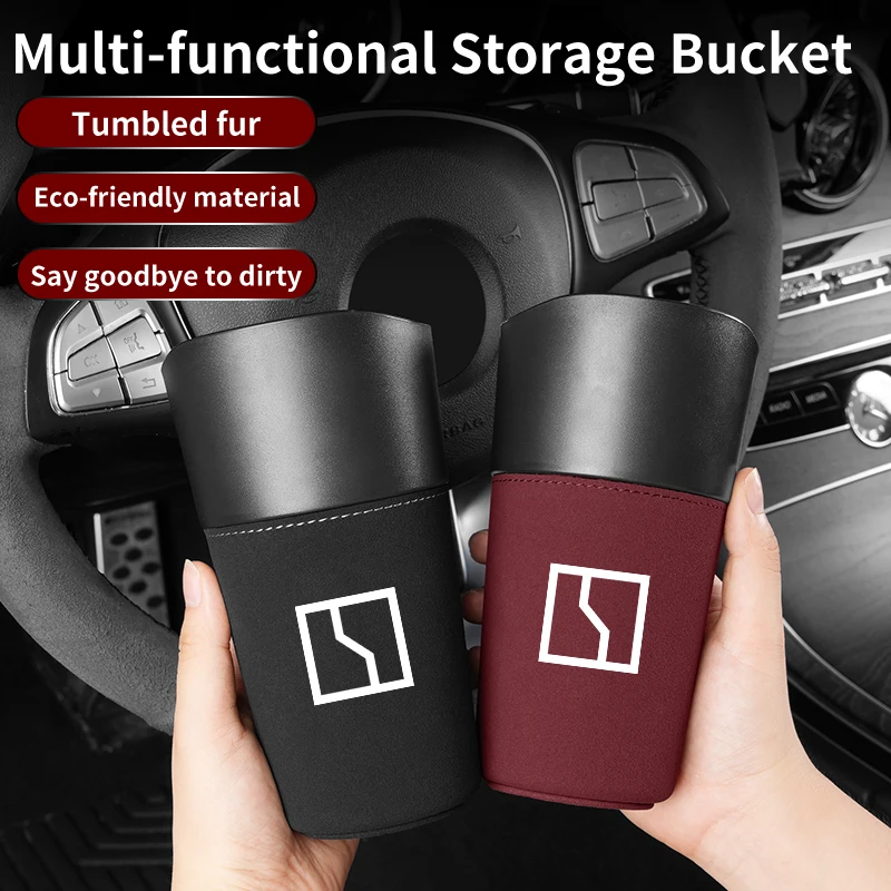 Car Multi-Function Rubbish Bin Waterproof Garbage Storage Bucket For Zeekr X 001 009 2022 2023 2024 Al