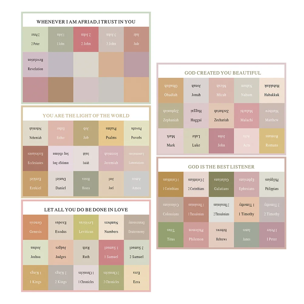 5 시트 성경 탭 연구 용품 쓰기 가능한 라벨 스티커 장식 도서 명확한 글꼴 섹션 세부 정보 보이는 자체 접착 탭