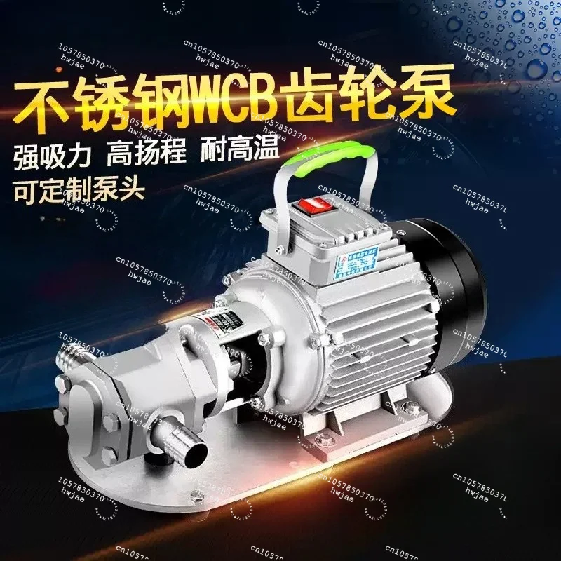 Gear electric oil pump 220v380v self-priming stainless steel high viscosity