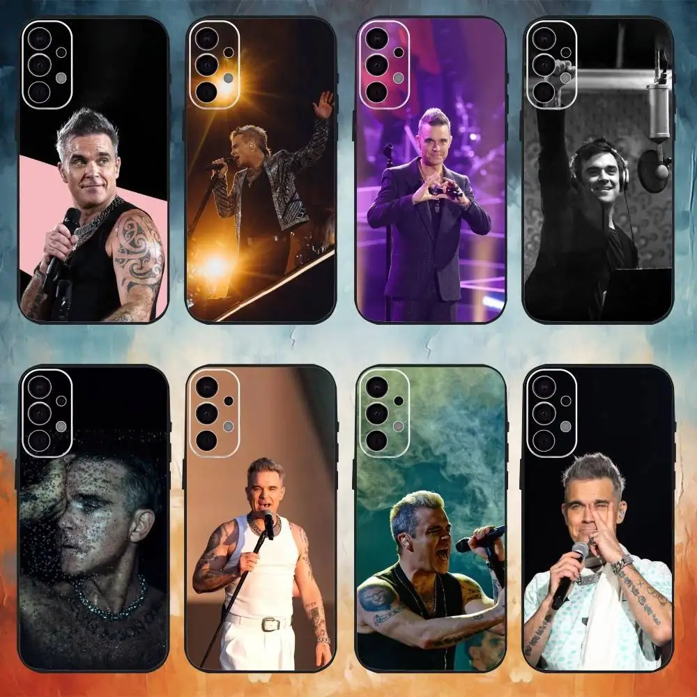 

Singer R-Robbie W-Williams phone Case For Samsung S25,24,21,22,23,30,Ultra,20,Plus,Fe,Lite,Note Soft Black Cover