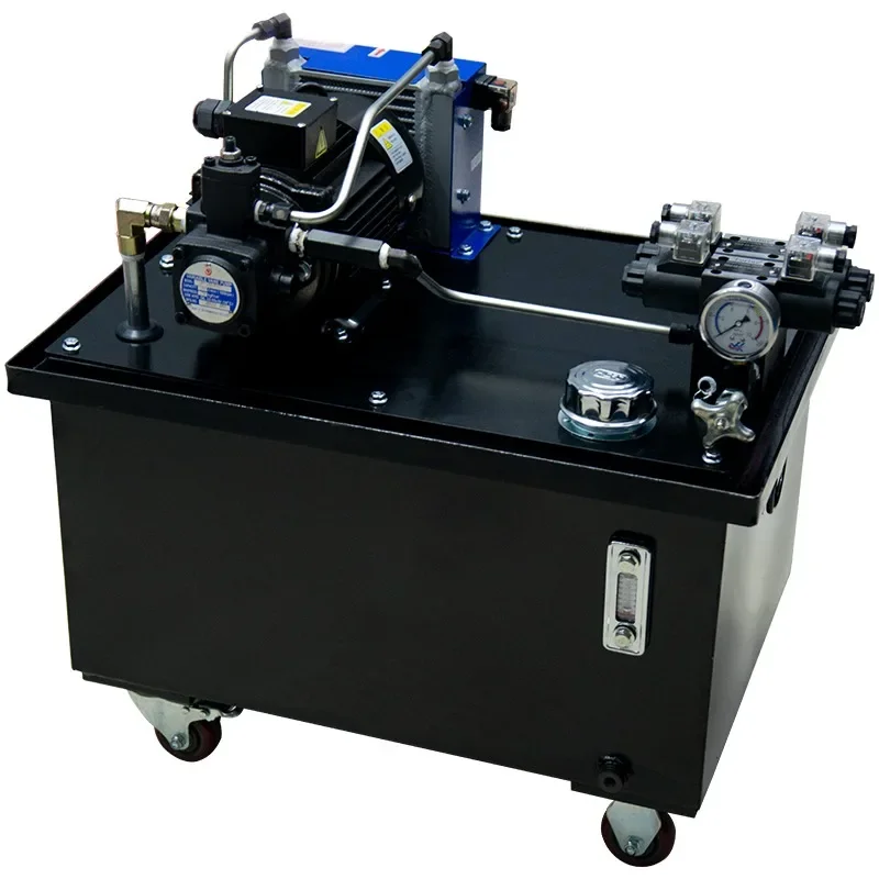 

Hydraulic system assembly 0.75KW VP20 pump station solenoid valve cylinder hydraulic press customization