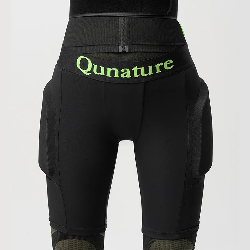 Qunature Protector de cadera de esquí para adultos, alta elasticidad, absorción de impactos, equipo deportivo para exteriores, pantalones cortos, protección para Snowboard, almohadillas 3D para cadera