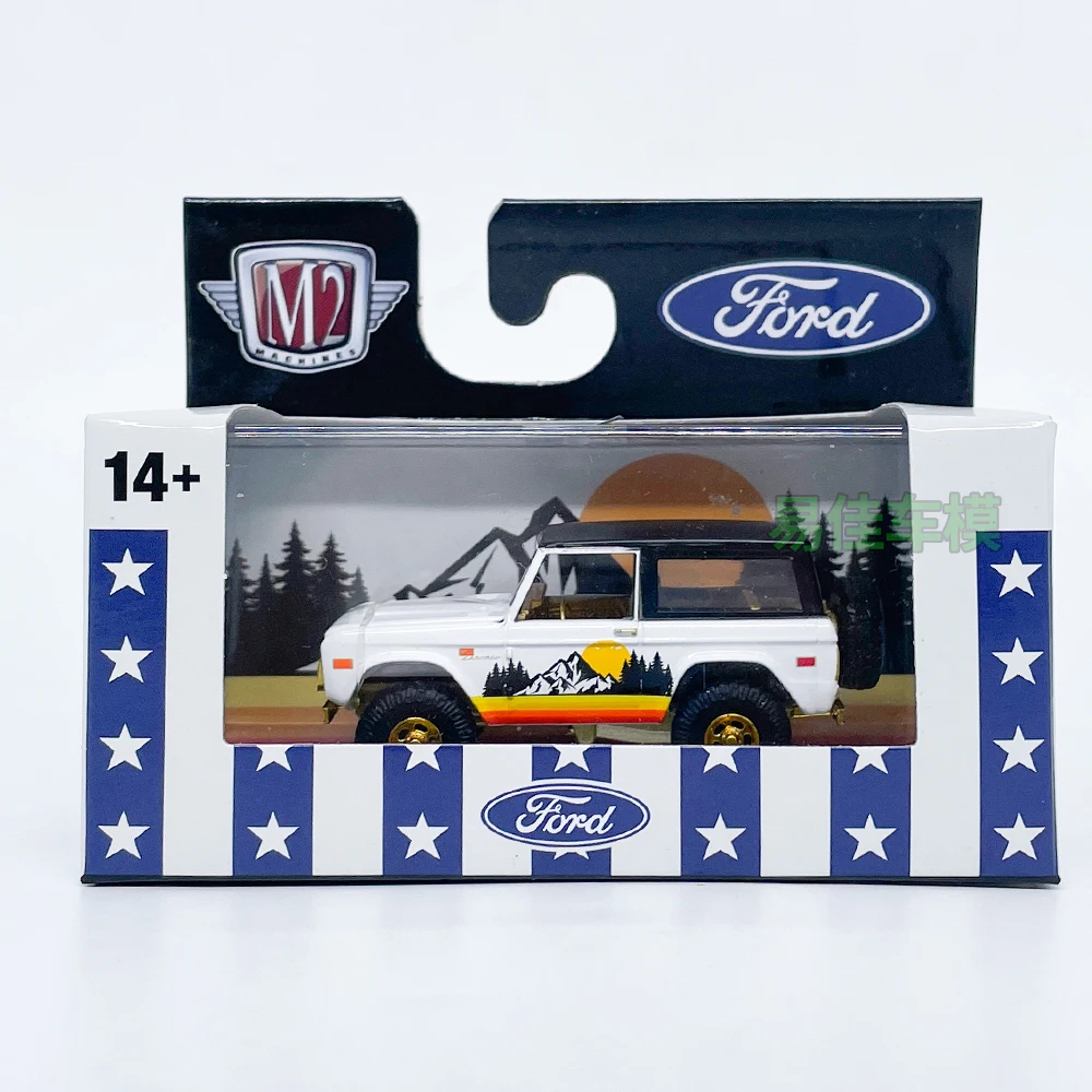 Diecast M2 1:64 Maßstab Ford Bronco Simulation Legierung Auto Modell Sammeln Spielzeug Geschenk Souvenir Display Ornament