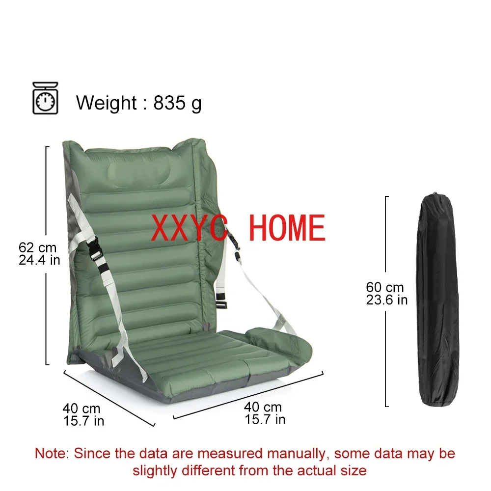 Camping Mat Folding Outdoor Inflatable Cushion Chair Backrest Mattress Outdoor Fishing Hiking Backpack Portable Supplies