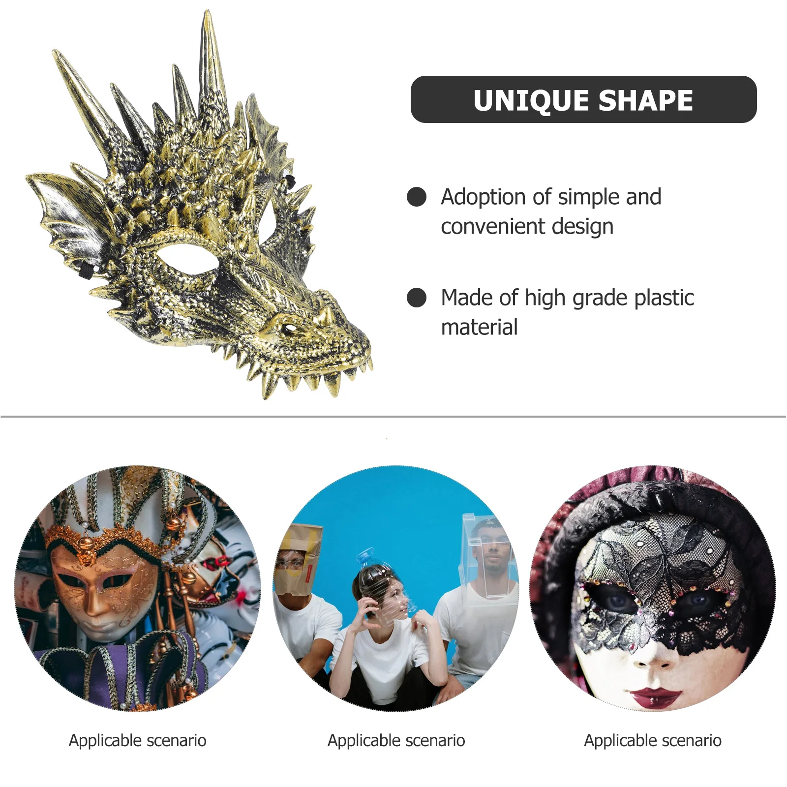 Animal Dragon Mask The Costume Furry Golden Chinese Celebration Man Halloween Costumes for Adults