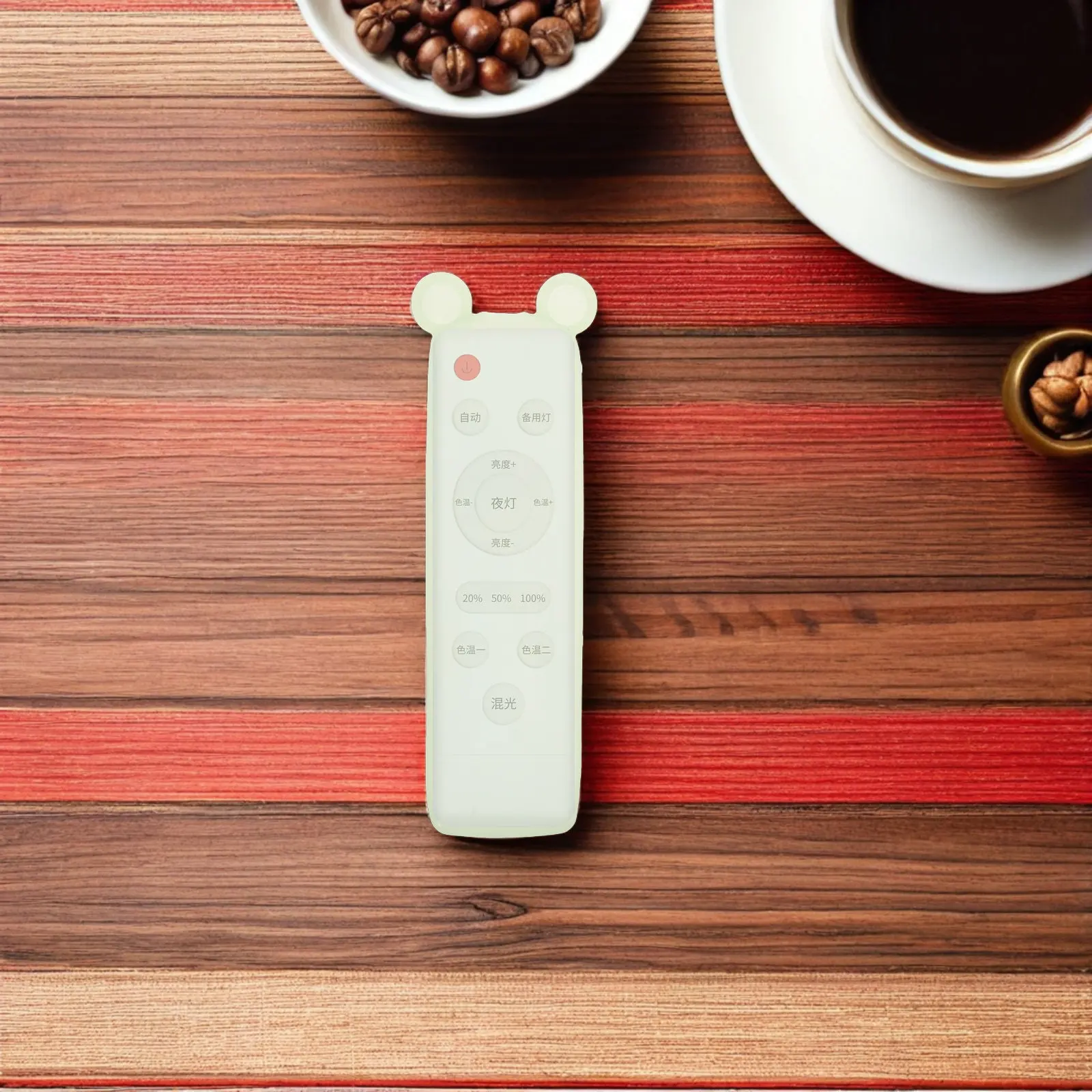 

10Pcs Bright Silicone Remote Control Cover Protective Case with Adorable Bear Ears Universal Waterproof Dustproof TV Ac Remote