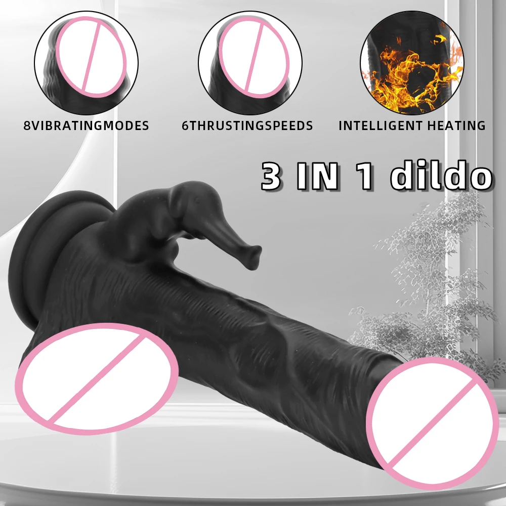 Vibromasseur Gode Éléphant pour Homme et Femme, Pénis Réaliste, Télécommande Sans Fil, Télescopique Vibrant, Jouet Sexuel Adulte, Gode Enorme Shop, XXXL