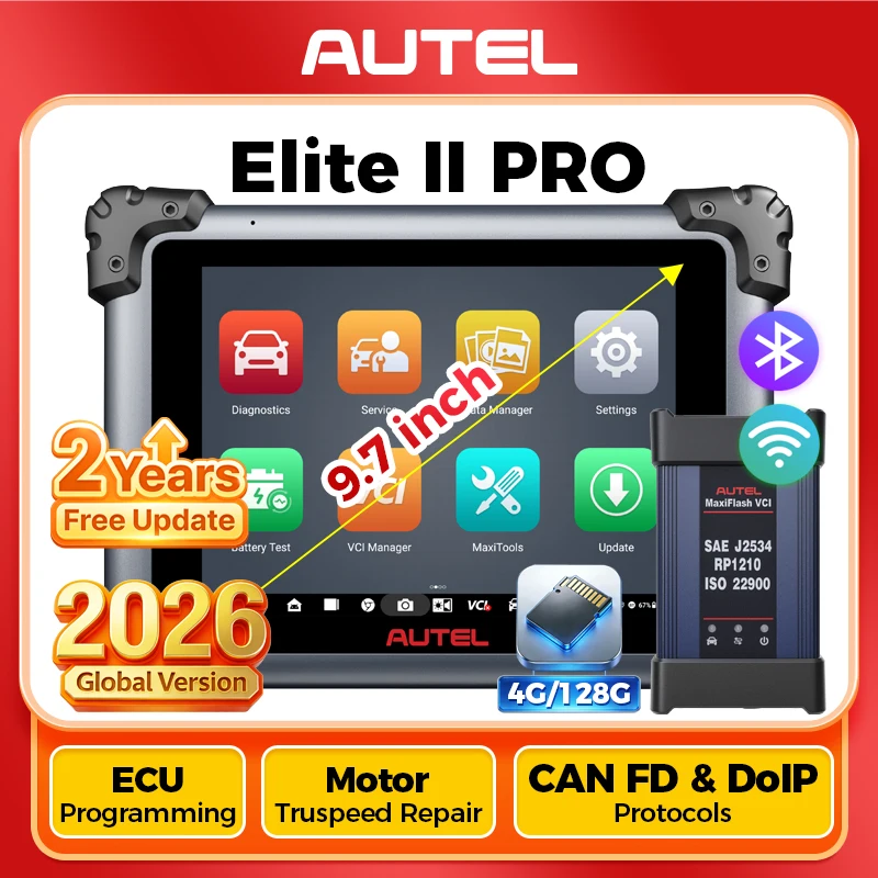 Autel Maxisys Elite II Pro Elite 2 Pro Dignostic Tool Same As MS Ultra MS919 w/Motor TruSpeed Repair J2534 ECU Programming Tool