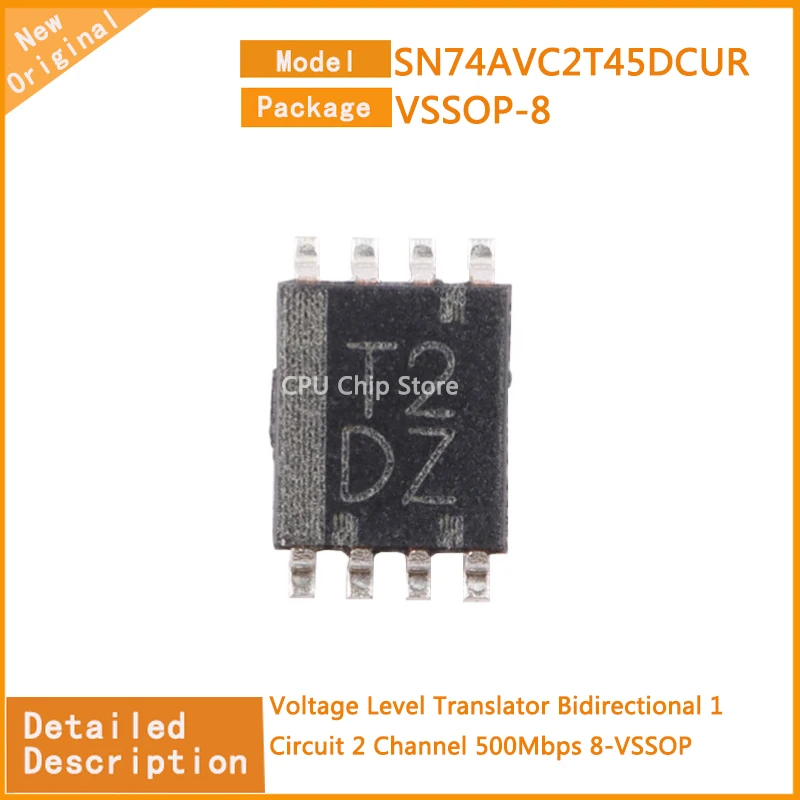 20Pcs/Lot  New Original  SN74AVC2T45DCUR  SN74AVC2T45 Voltage Level Translator Bidirectional 1 Circuit 2 Channel 500Mbps 8-VSSOP