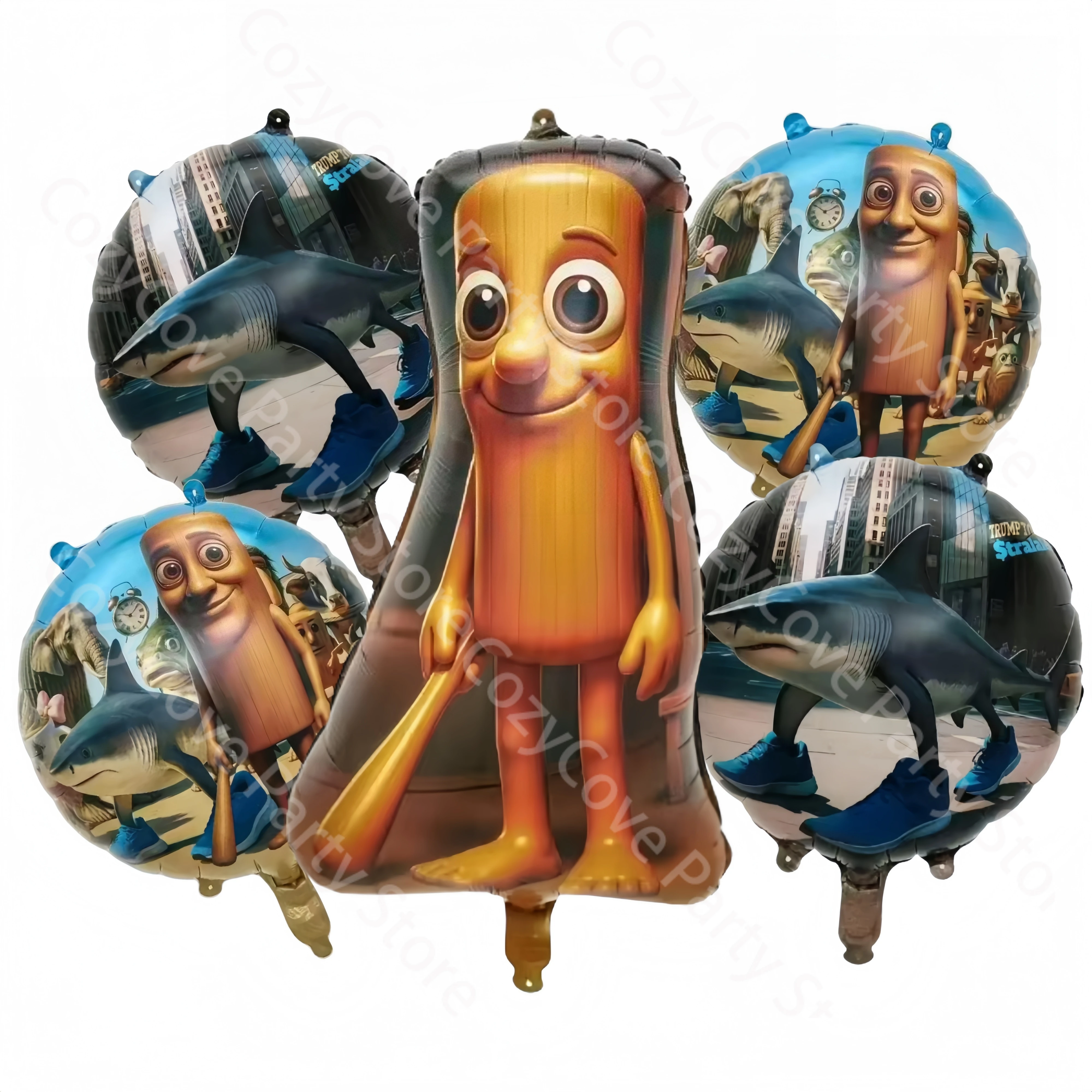 

Итальянский набор воздушных шаров Brainrot Tung Tung Sahur Tralalelo для украшения дня рождения, детский душ, сувениры для вечеринки