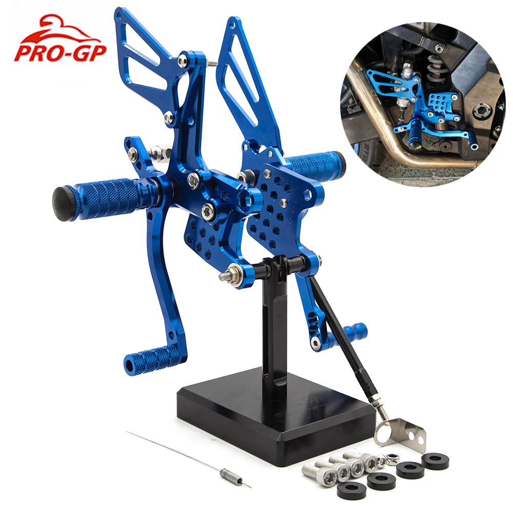 For Suzuki GSXR750 1996-2005 2004 2003 2002 2001 CNC Motorcycle Adjustable Rearset Footrests Shift Gear Lever Foot Pegs Pedal