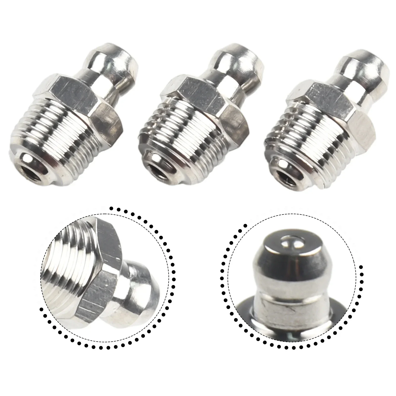 Premium Stainless Steel Grease Fitting  Straight Hydraulic Design  M10 X 1mm Thread  10 Pack For Easy Installation