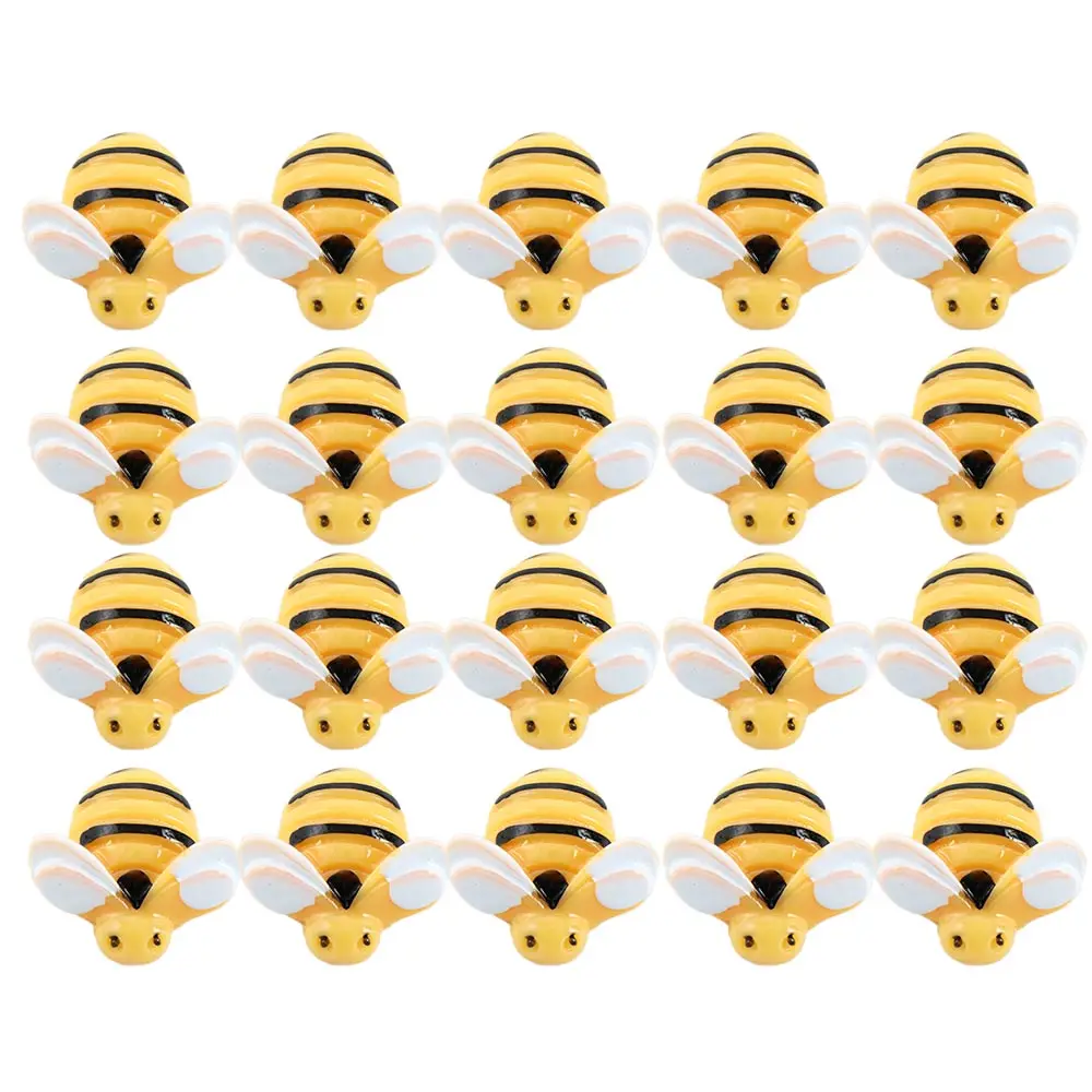 صنع المجوهرات DIY لطيف جميل الراتنج النحل كابوشون مصغرة الزينة المسطحة