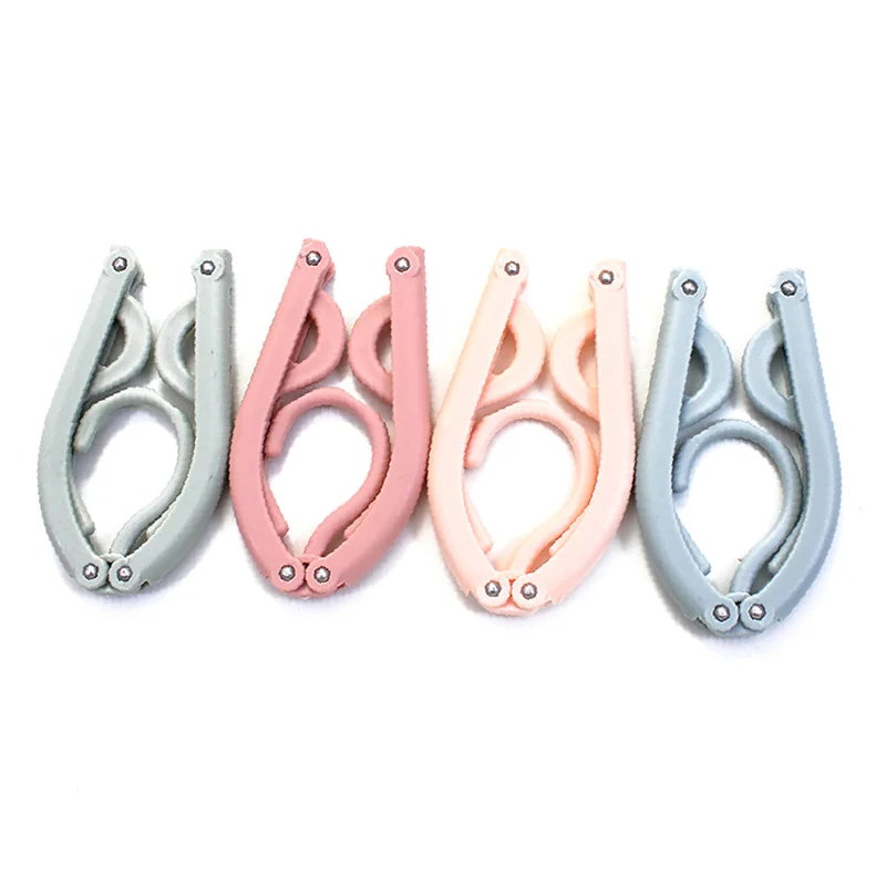 5Pcs Plastic Folding Clothes Hangers Portable Travel Hangers Household Multifunctional Hanger Clothes Drying Racks