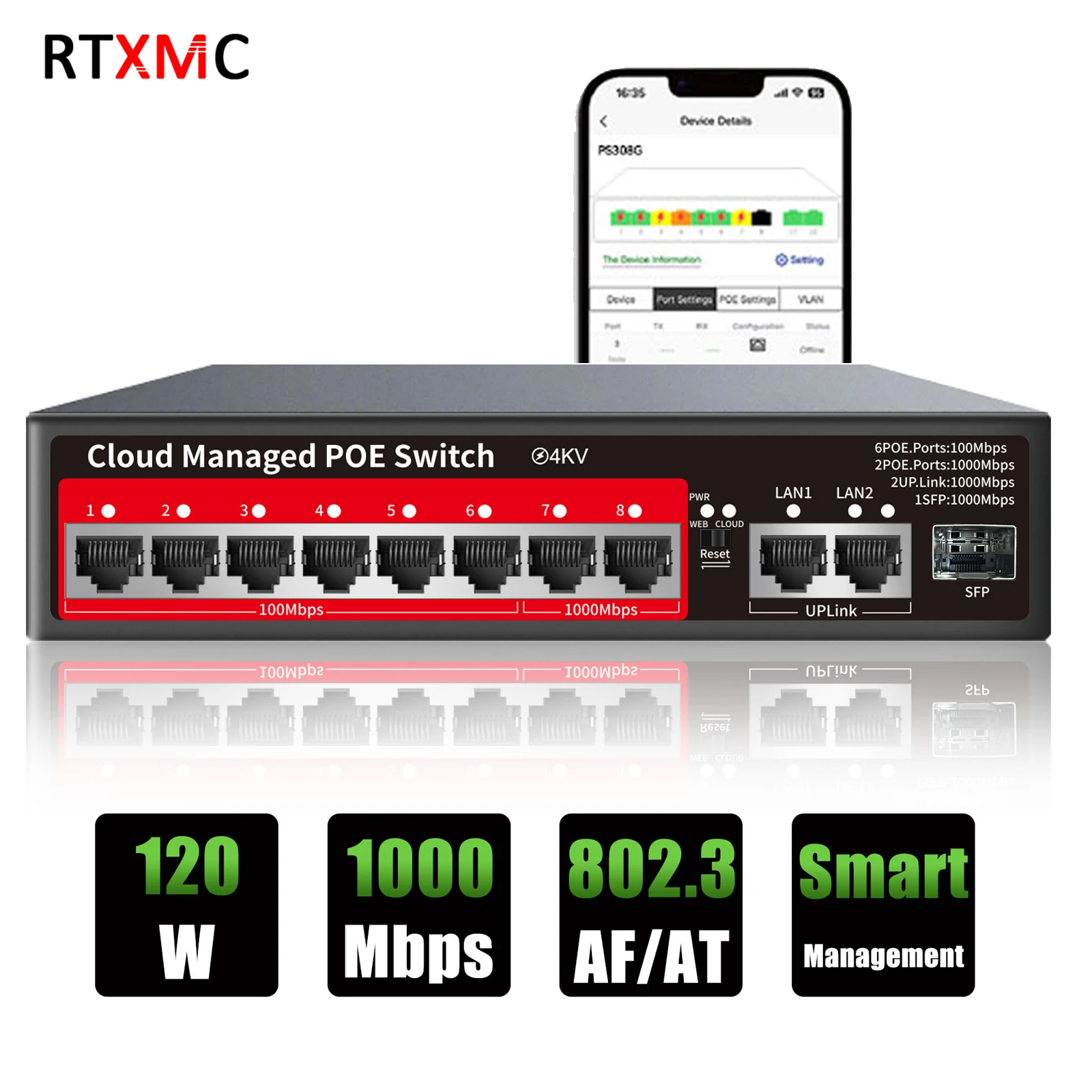 switch-ethernet-web-manag-8-porte-48v-switch-poe-gestito-in-cloud-desktop-100-1000mbps-sfp-switch-app-plug-and-play-per-telecamera-ip
