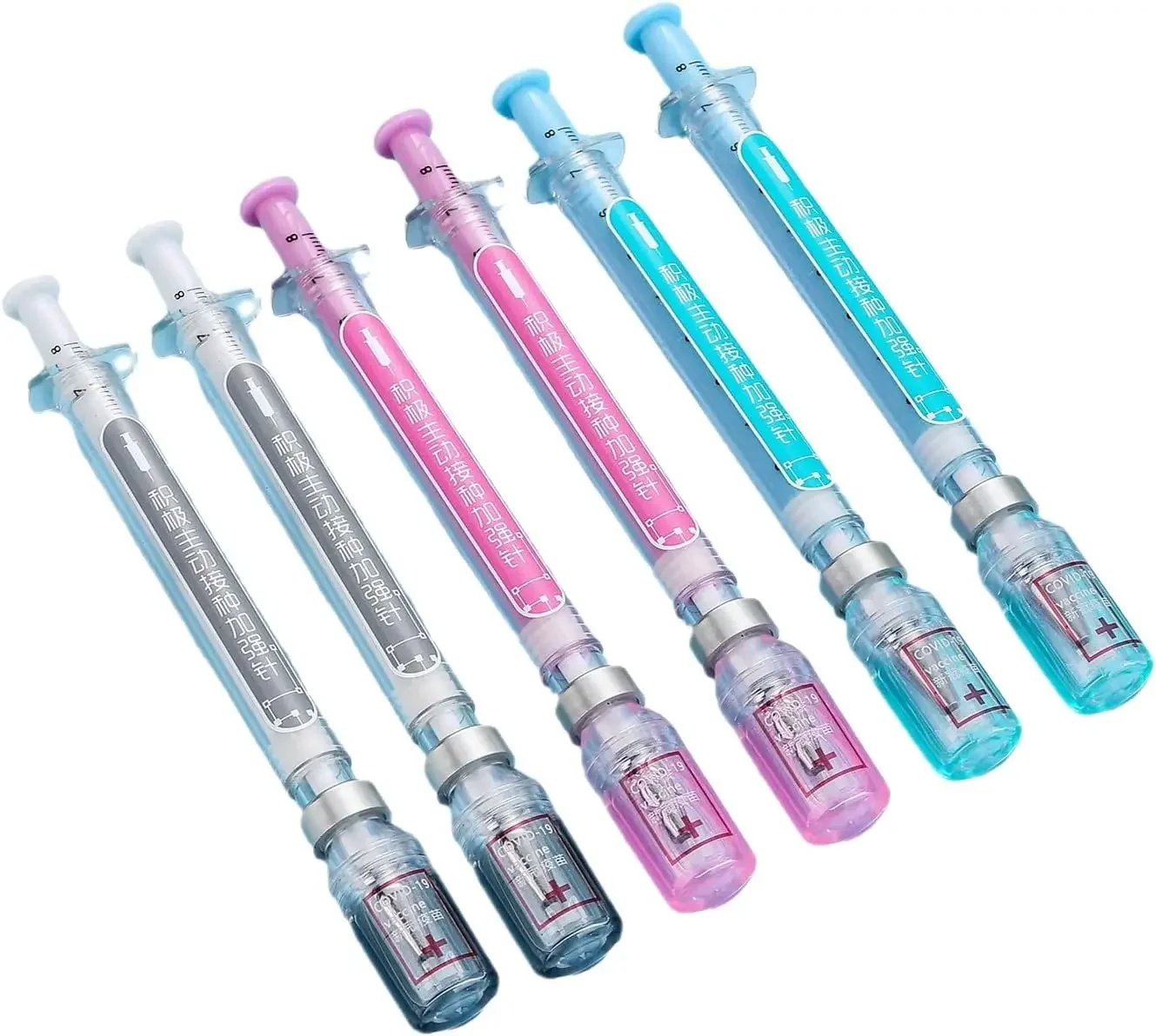 12 PCS Luminous Syringe Gel Pen Beautifulfor Gift School and Office Party Supplies Wholesale