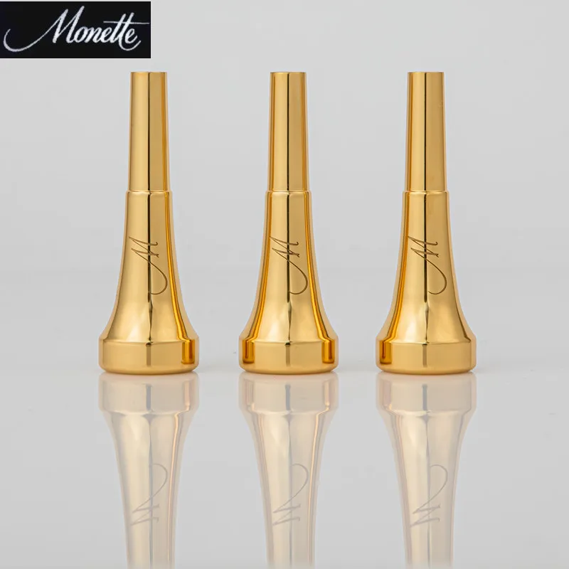 Monette Bb Trumpet Mouthpiece 1.5C 7C 5C 3C Size Pro Silver/Gold Plated Copper Musical Brass Instruments Trumpet Accessories