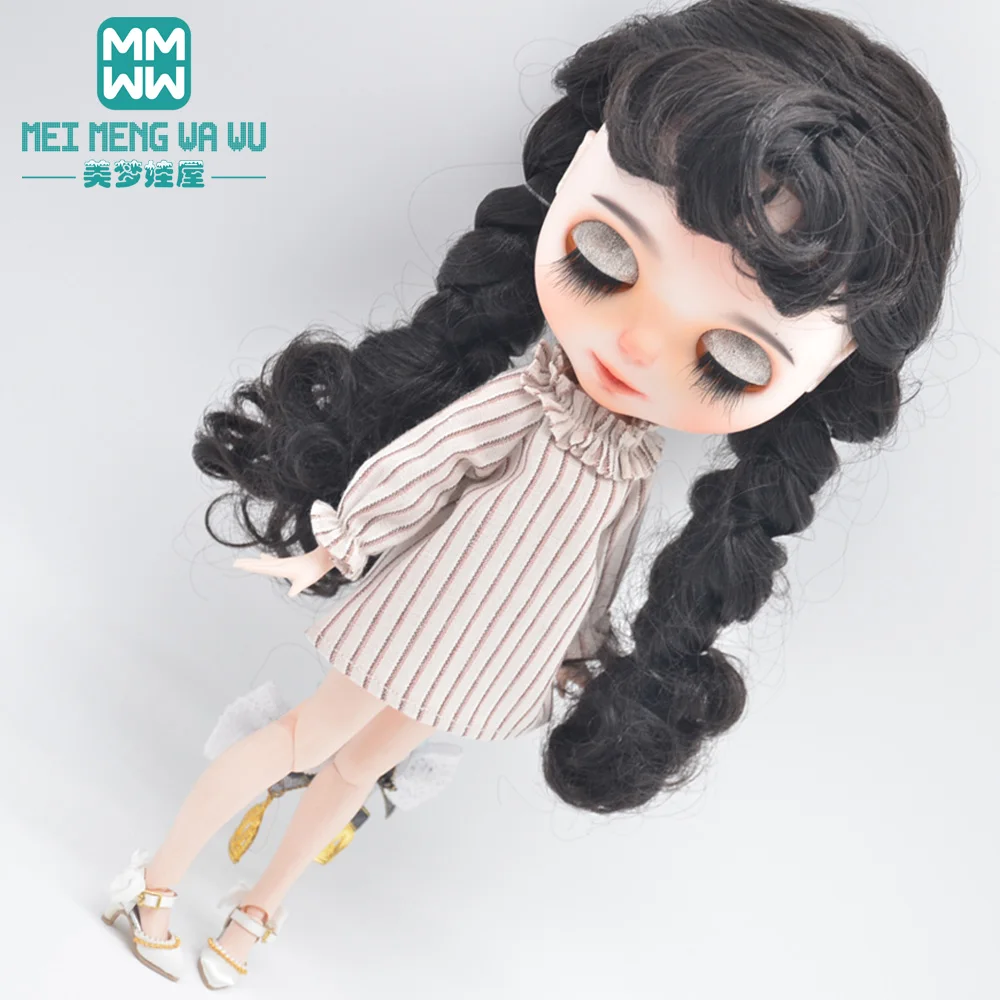 يناسب 28 سنتيمتر Blyth الملابس Azone OB22 OB24 دمية أنيقة مخطط تنورة عادية