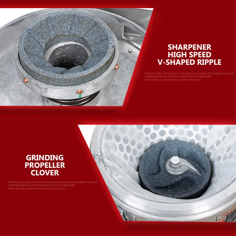 Commercial SoyMilk Filter-free Refiner Electric Soybean Milk Machine Ginder Portable Blender 1100W Semi-automatic Juicer