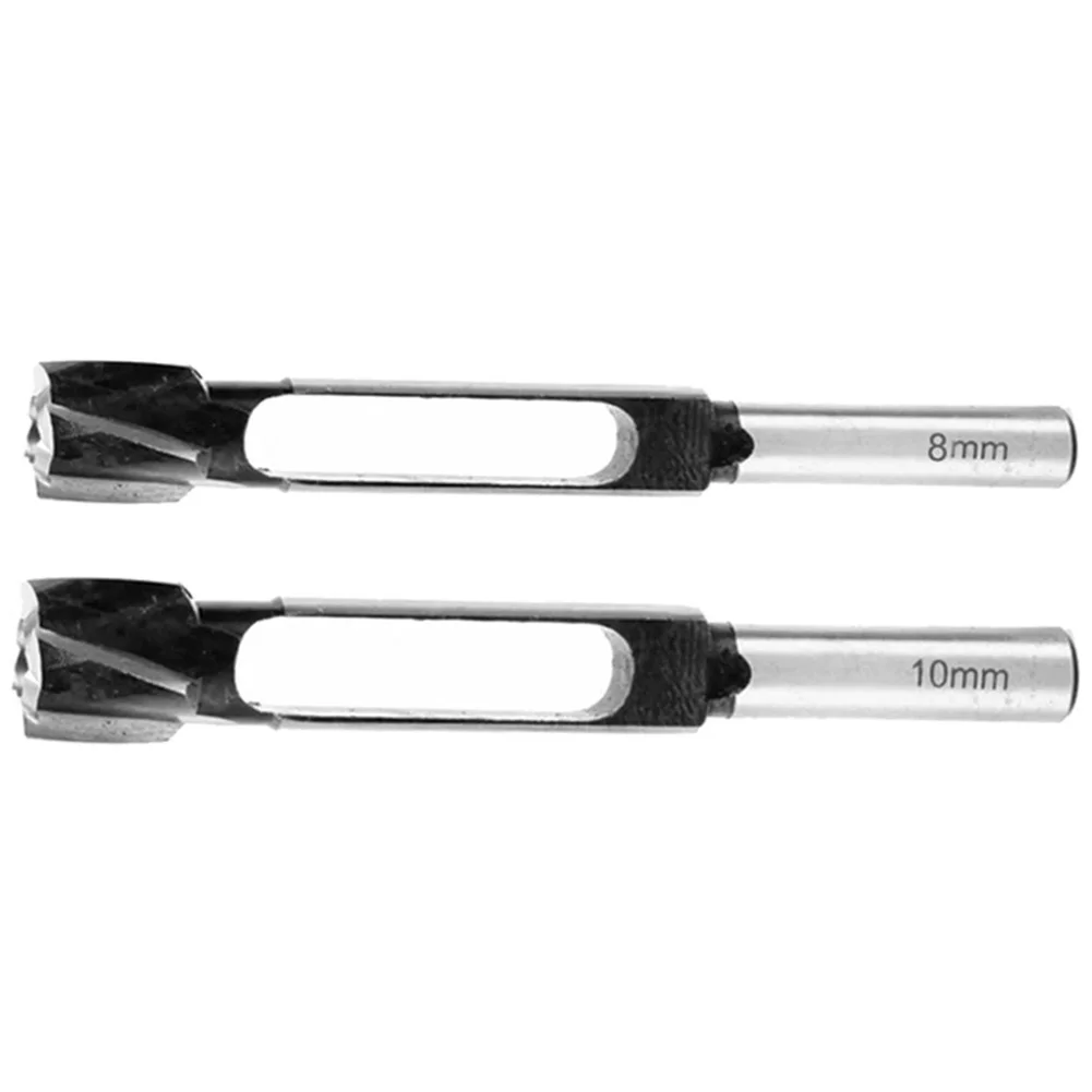 High Speed Steel Dowel Cutter Tenon Drill Bit for Woodworking Furniture Making 8mm and 10mm Diameter 140mm Length 2 Piece Set
