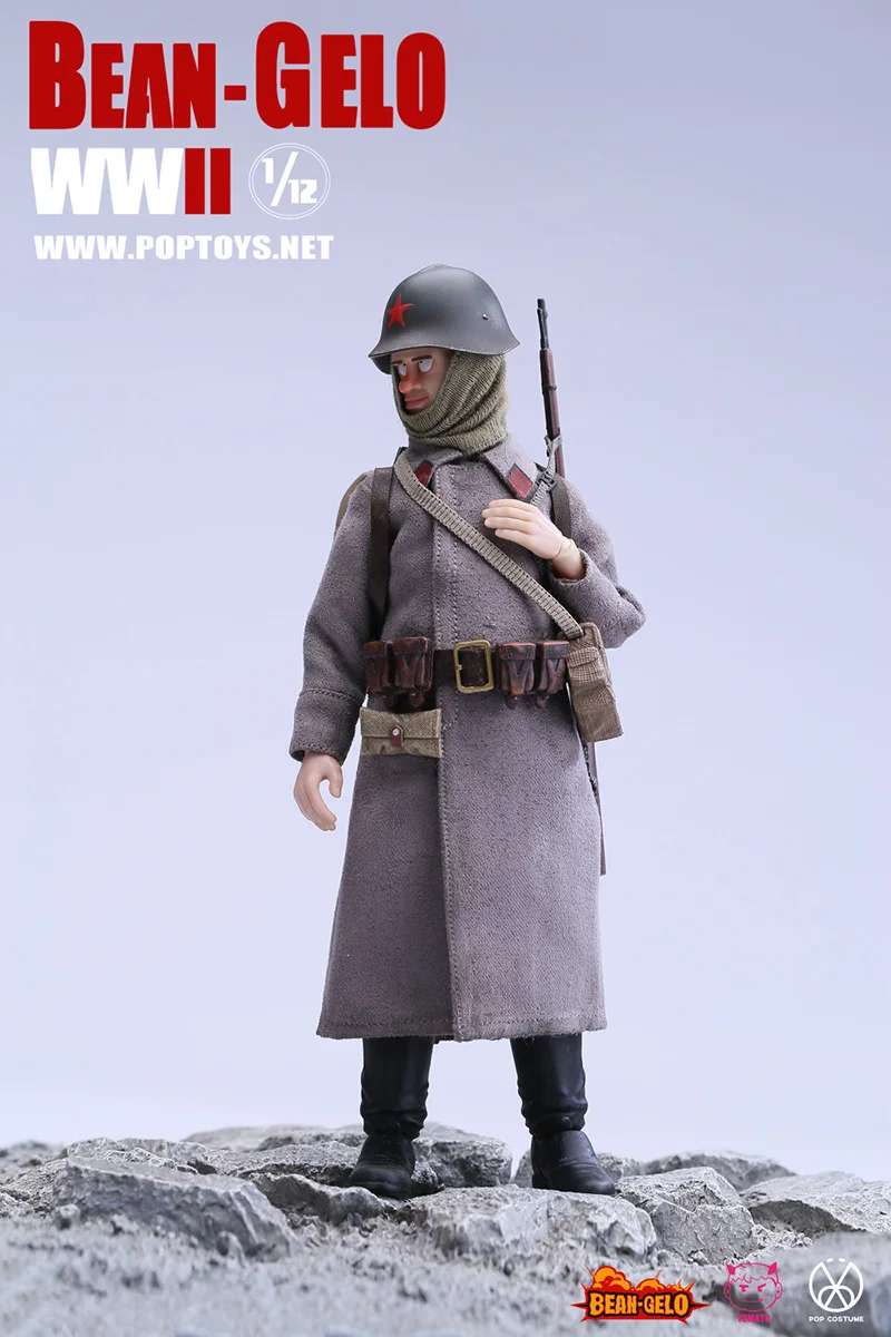 POP COSTUME BGS025 1/12 Scale Bean-gello Series, soldado de la Segunda Guerra Mundial, Joel, 6 pulgadas, Mini figura de acción, modelo de juguetes para fanáticos