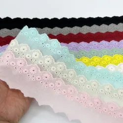 1Yard 5.5cm Width Flower Embroidered Lace Fabric Trim Ribbons DIY Sewing Handmade Materials lace for needlework