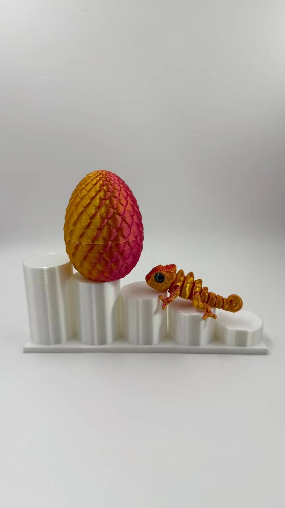 

E-STRONG3D печать драгоценный камень чешуя дракона яйцо и модель ящерицы животное экшн-игрушка украшение для рабочего стола подарок на день рождения