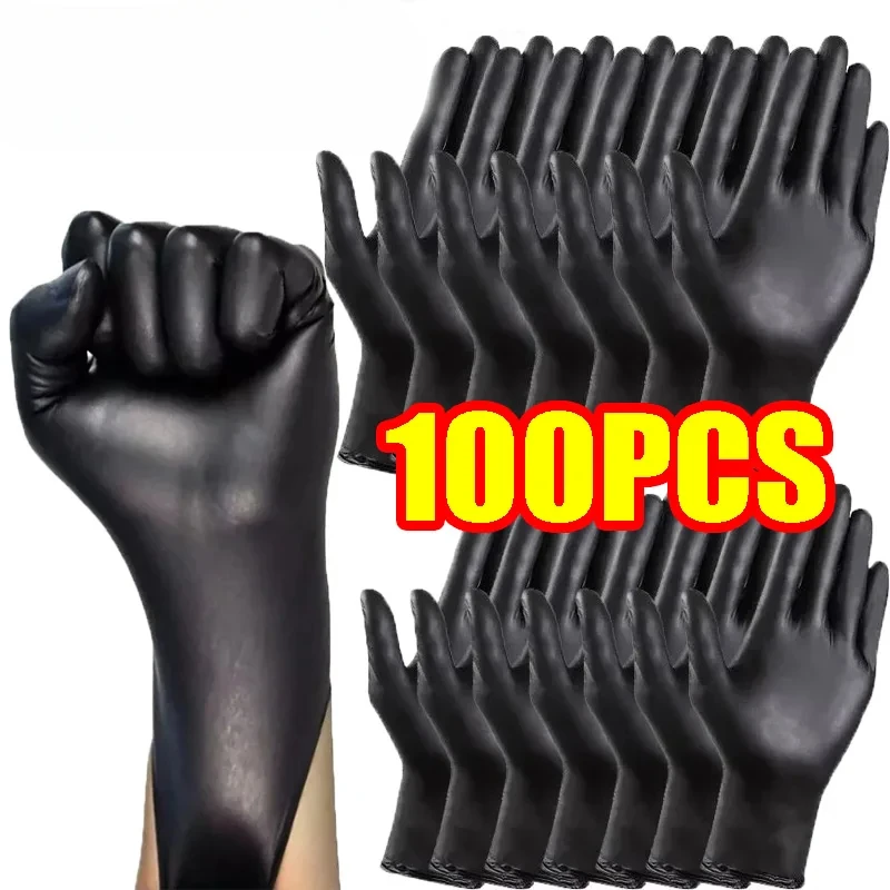 Disposable Gloves Nitrile Gloves Kitchen Black Home Cooking knit reel Tools Tattoo Washing Car Household Cleaning Work Gloves