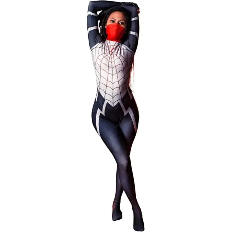 Adults kids Women Cindy Moon Silk Halloween costume cosplay costume girls women superhero Zentai Halloween bodysuit party jumpsu