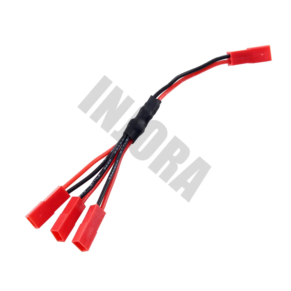 INJORA ESC Battery JST Female Connector Y Cable for 1/10 RC Crawler Car TRX-4 Upgrade