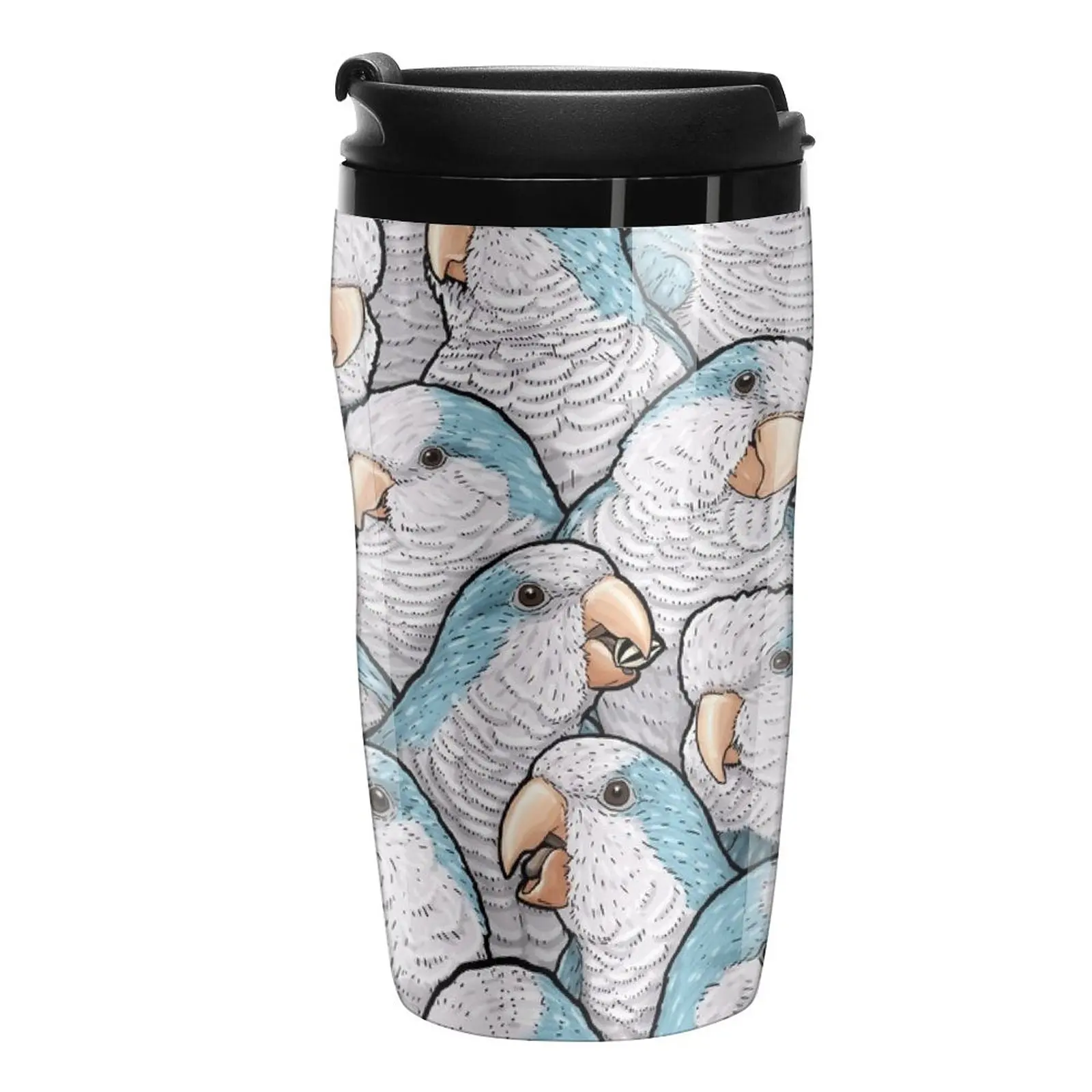 New Blue Quaker Monk Parakeets Travel Coffee Mug Coffee Cups Set Elegant Coffee