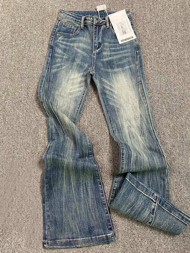 Pantalones vaqueros azules Vintage coreanos holgados para mujer, pantalones vaqueros anchos Harajuku Y2k de los años 90, ropa informal Retro