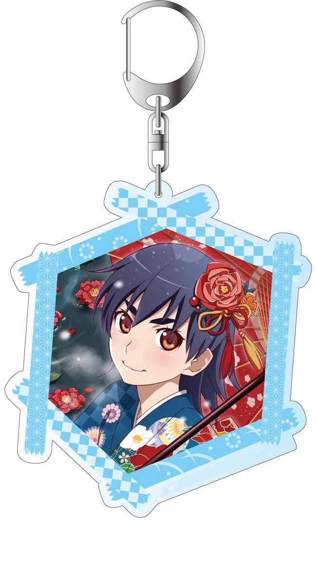 Anime Peripheral Store Monogatari Series Yotsugi Ononogi Tsukihi Araragi Acrylic Keychain Pendant Ornamen Fans Gifts About 6cm