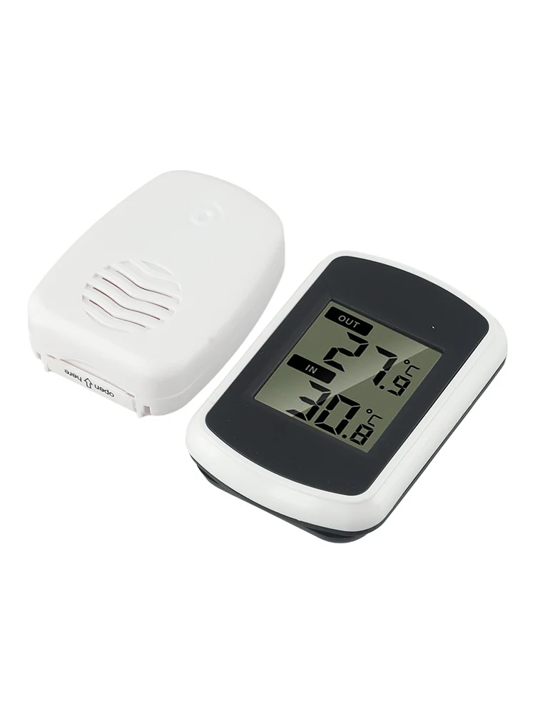 Wireless Digital Thermometer Station with Indoor Outdoor Sensor for Continuous Temperature Tracking Without Cables